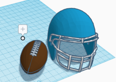 football helmet canfootball 3d print model - Mito3D