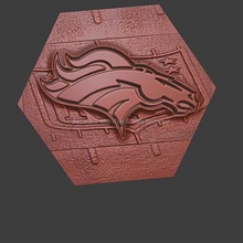calcio nfl parete deco broncos arte 3d print model - Mito3D