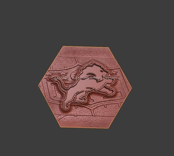 fútbol nfl pared deco leones 3d print model - Mito3D