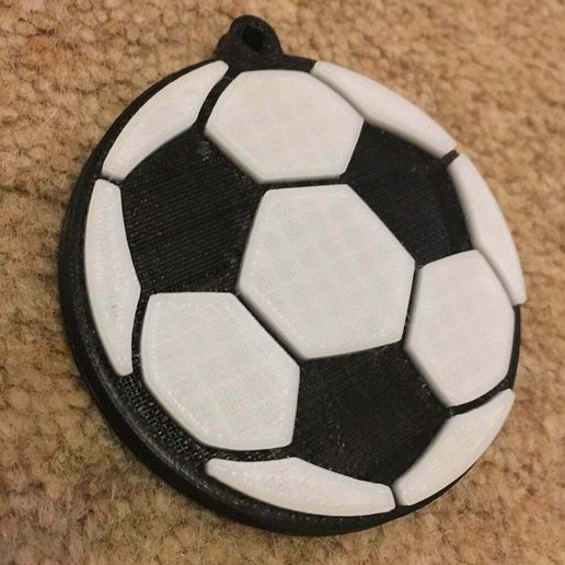Football football Balle porte clés 3D print model - Mito3D