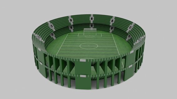 calcio stadio 3d print model - Mito3D