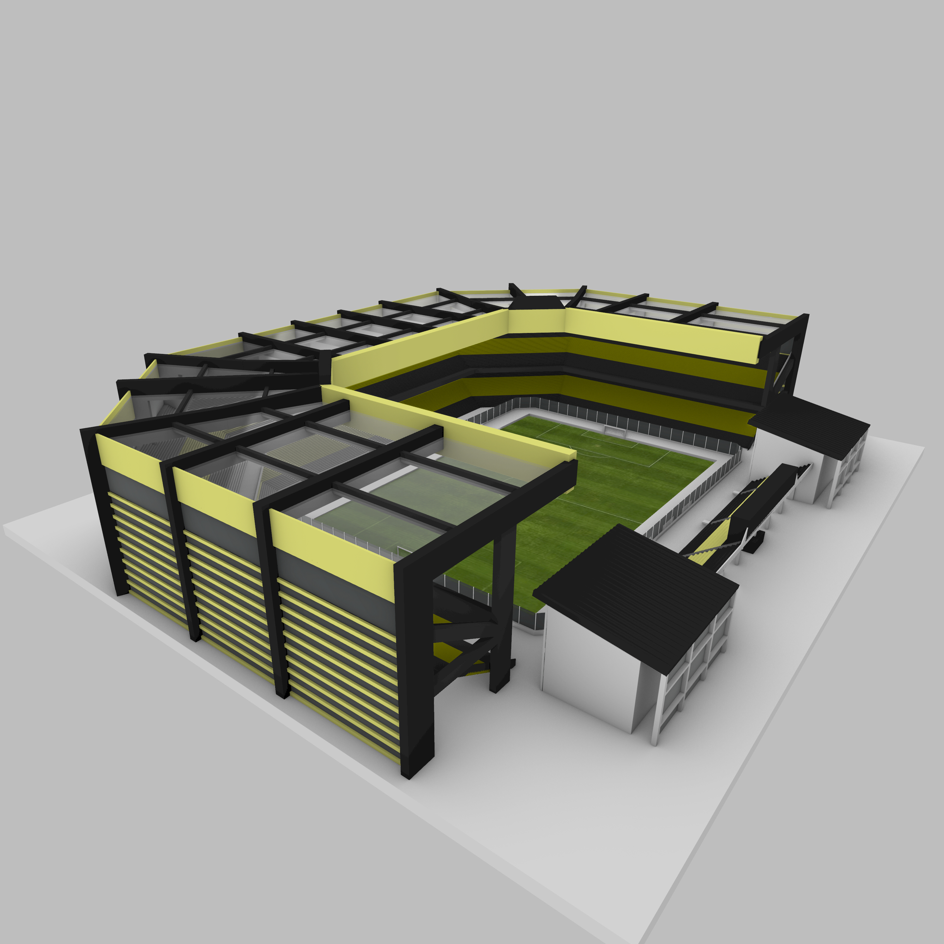 fútbol estadio futbol moderno arquitectura mundo taza cancha 3D print model - Mito3D