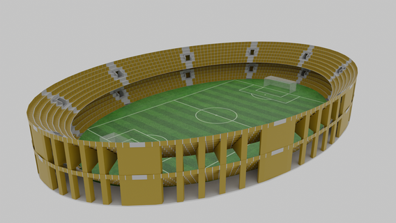 Football stade 3d print model - Mito3D