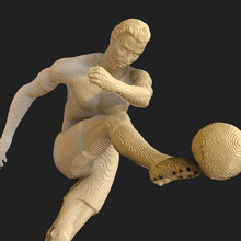 calcio statua 3d print model - Mito3D