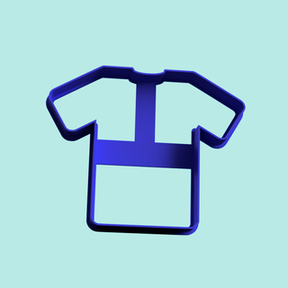 football t-shirt cookie cutter camiseta cortador de masas galletas 3d print model - Mito3D