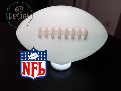 football tealight reading light nightlight nfl sports game ball cor art man cave kids room 3d print model - Mito3D