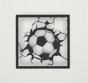 football wallart soccer foot ball wall art design 3d print model - Mito3D