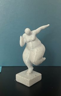footing statue sculpture granite marble run running grande fit get shape train training 3d print model - Mito3D