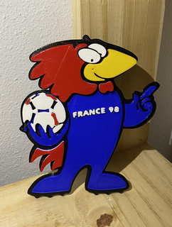 ayak izi logo Futbol Fransa dünya fifa 3d print model - Mito3D