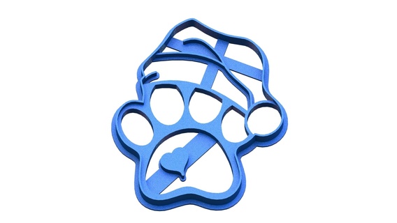 huella perro corazón Galleta cortadores cocina galletas perros 3d print model - Mito3D