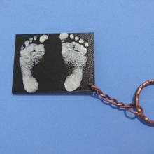 footprint keychain various 3d print model - Mito3D