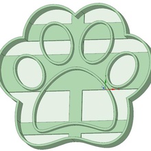 footprint 2 paw patrol-cookie-cutter tool Keks Cracker luifer 3d print model - Mito3D