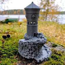 verbotene Wachtturm-Gesellschaft Kunst Gebäude Struktur Burg tabletop der Miniatur Dekoration Lampe Licht 3d print model - Mito3D
