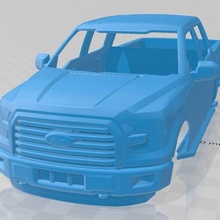 ford 150 super crew cab xlt 2014 printable body car game slot scalextric rc miniz hobby micro 3d print model - Mito3D