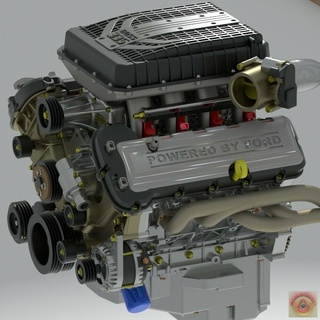 gué patron 335 Miami v8 moteur fpv Australie 315 faucon 3d print model - Mito3D