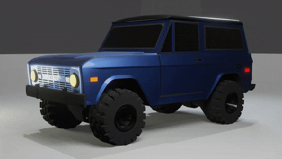 ford bronco 1975 off-road car Game jeep car off-road off road pick up land rover toyota toy car toys 4x4 monster truck all terrain ford  3d print model - Mito3D