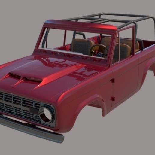 ford bronco 1975 tuned interrior various 1 10 rc 313 axial crawler suv offroad 4x4 off road 3D print model - Mito3D