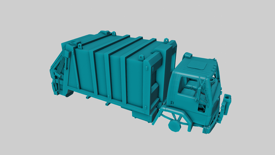 ford cargo cf trashmaster truck 1992 1993 1994 1995 1996 heavy-duty haulage transportation diesel engine vehicle 2018 game 3d print model - Mito3D