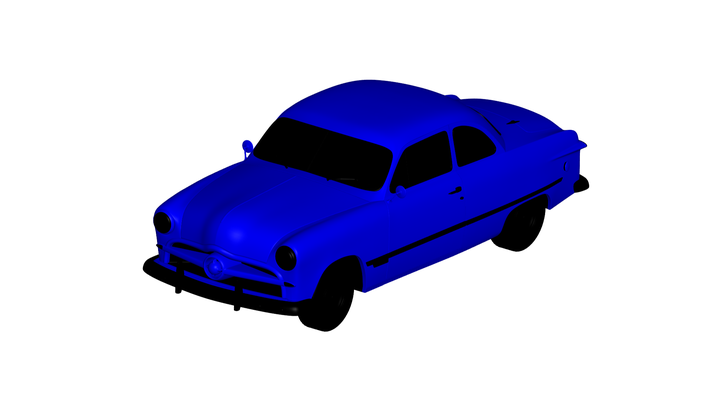 gué club 1950 jeu voiture auto véhicule transport rc ar vr prêt augmenté réalité virtuel car3d 3d print model - Mito3D