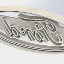 ford cookie cutter logo 3d print model - Mito3D