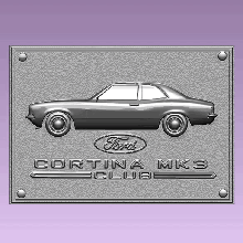 Ford Cortina mk3 Plakette Kunst Zeichen Mauer 3d print model - Mito3D