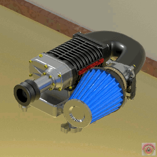 ford coyote 50 v8 supercharger whipple- engine mustang hot rod boss 302 lincoln 429 motore 3d print model - Mito3D