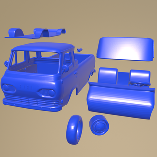vado series econolina recoger 1963 imprimible coche vehiculo separar partes cuerpo espacio 1 10 scalextric Tamiya rc miniz tractor kyosho axial traxxas micro 3d print model - Mito3D