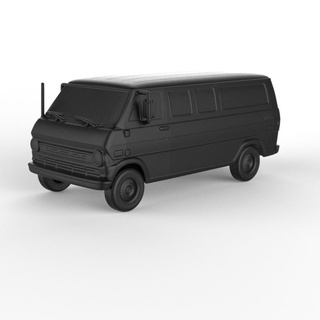 ford econoline club wagon 1971 pre-supported diecast miniatures scalemodels collectibles 1 32 43 64 76 87 cars precision supported hobby diorama vehicles detailing collectors automobilia custom 3d print model - Mito3D