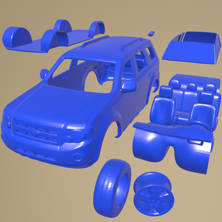 ford escape 2015 printable car separate parts body slot 1-10 scalextric tamiya rc miniz crawler kyosho axial traxxas micro 1-24 3d print model - Mito3D