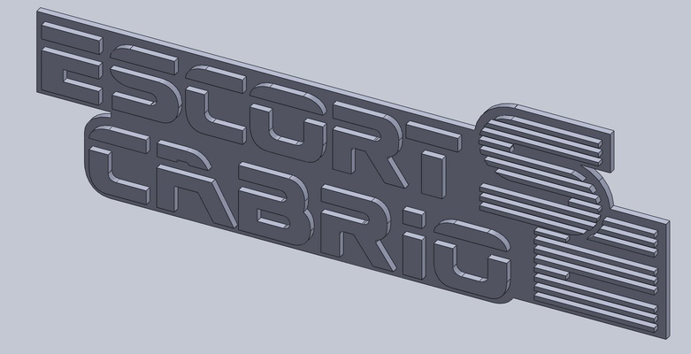 ford escort cabrio se emblem 3d print model - Mito3D