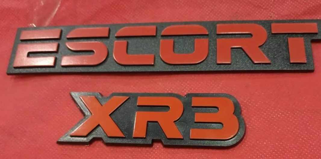 ford escort xr3 logo ford auto logo escort logo escort custom design  3d print model - Mito3D