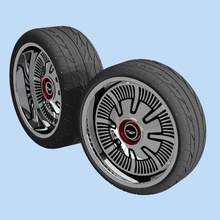 ford f100 60s restomod wheel rim tire custom bumpside scale 1/25 1/24 1/18 1/12 1/10 3d print model - Mito3D