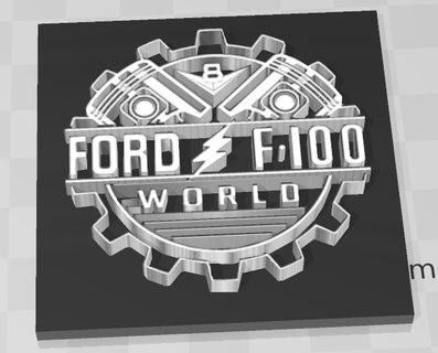 gué f100 logo 100 3d print model - Mito3D