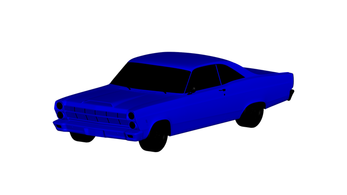 ford fairlane 1965 game car auto vehicle automobile transport rc ar vr game ready augmented reality virtual car3d 3d print model - Mito3D