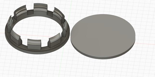 gué concentrer 2 centre casquette fusion360 soutiens pris charge 3d print model - Mito3D