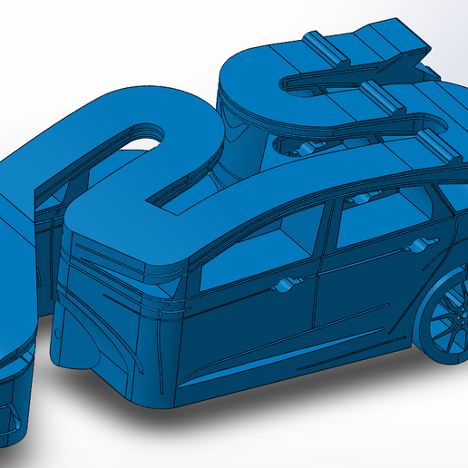 Ford Fokus rs Wagen Logo mk3 3D print model - Mito3D