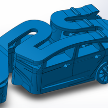 gué concentrer rs voiture logo mk3 3d print model - Mito3D