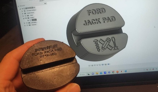 Ford Jack Pad Werkzeuge 3d print model - Mito3D