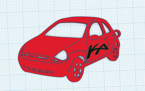 ford ka ford ka ford ka keychain vehicle automobile brands tunning gift keychain  3d print model - Mito3D