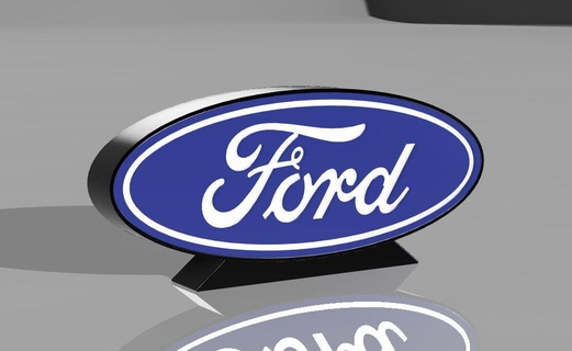 Ford Lamba logo Led 3d print model - Mito3D