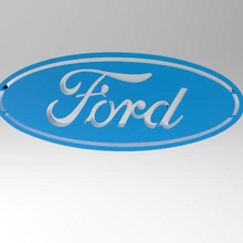 Ford Logo alt Wagen Straße Schlüsselbund fordlogo Geschwindigkeit Prüfung Rennen Automobil 3d print model - Mito3D