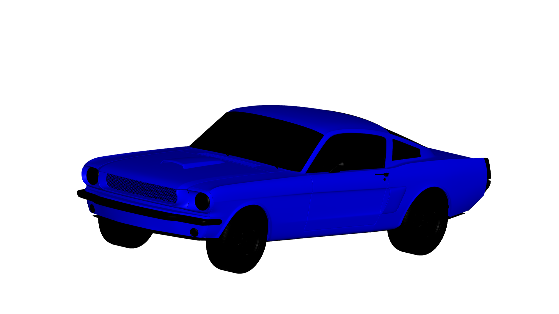 gué mustang 1966 jeu voiture auto véhicule transport rc ar vr prêt augmenté réalité virtuel car3d 3D print model - Mito3D