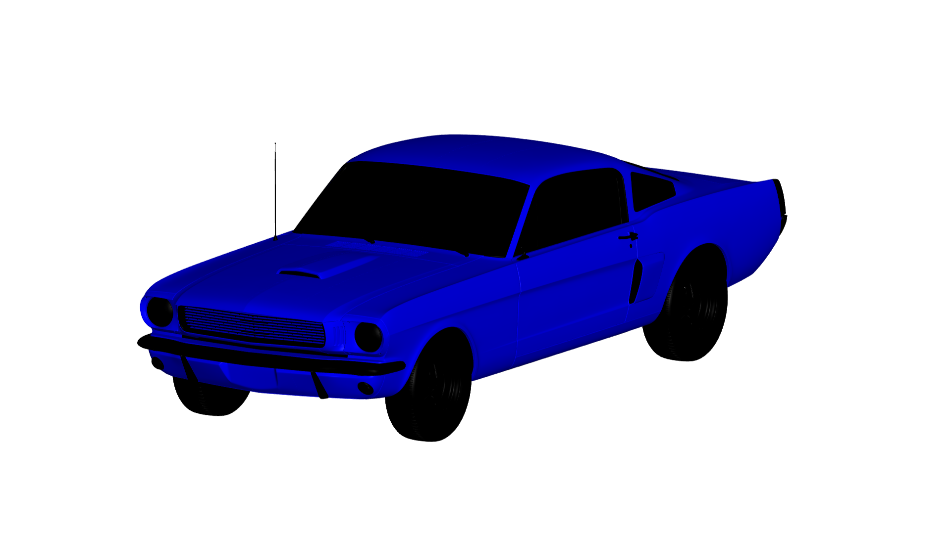 ford mustang 1967 oyun araba oto araç otomobil ulaşım rc ar vr hazır artırılmış gerçeklik gerçek car3d 3D print model - Mito3D