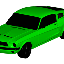 ford mustang 1967 ford mustang 1967 3d print model - Mito3D
