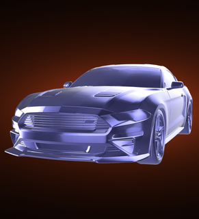 ford mustang 2019 roush stage 3 automobile car vehicle rally race sports derby 3d print model - Mito3D