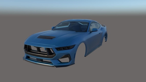 ford mustang 2024 body 1 10 Game 1/10 rc sport car 3d print model - Mito3D