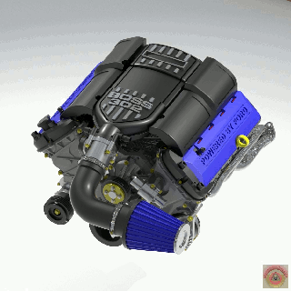 gué mustang patron 302 moteur coyote 50 chaud barre Lincoln 429 motore 3d print model - Mito3D