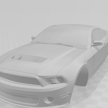 gué mustang gt500 257x200 empattement rc corps 3d print model - Mito3D