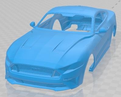 Ford Mustang gt 2020 druckbar Körper Wagen Slot scalextric tamiya rc miniz Hobby Mikro 3d print model - Mito3D