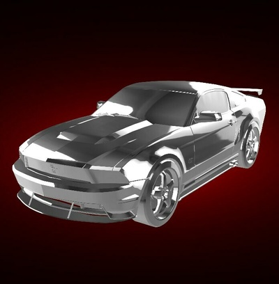 vau mustang gt x automóvel carro veículo comício raça esportes derby super 3d print model - Mito3D